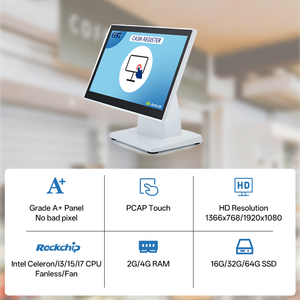 Système de point de vente tout-en-un Android 11, écran 15,6 pouces, 2 Go de RAM, 32 Go de SSD pour hôtel, centre d'affaires, transactions rapides - Product Image 3