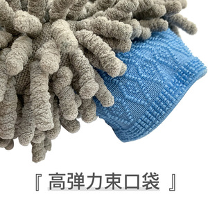 Chenille Car Wash Gloves 21cm Oil Resistant Absorbent Lint Free Solid Color - Product Image 3