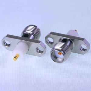 SMA862HS-0000 Jack SMA Dia16mm 2 lubang flensa dengan kontak bulat (1.27L=2.3) PTFE L=4.7 18GHz VSWR1.2 - Product Image 1