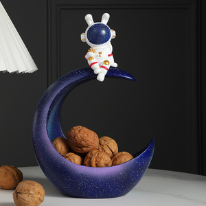Nuevo Adorno Creativo de Resina con Forma de Conejo Astronauta, Patrón de Cielo Estrellado, para Guardar Dulces y Bocadillos, Decoración para el Hogar - Product Image 3