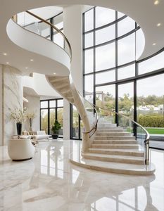 <span class=keywords><strong>Escalier</strong></span> en colimaçon économique moderne de Foshan, forme incurvée, double hélice, pour intérieur, avec rampe en bois, fer et acier, <span class=keywords><strong>escalier</strong></span> rond - Product Image 1