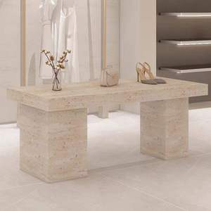 <span class=keywords><strong>Table</strong></span> d'exposition îlot moderne à panneaux de forme spéciale <span class=keywords><strong>avec</strong></span> rangement et plateau de vanité pour magasins de vêtements féminins, centres commerciaux et hôtels - Product Image 1
