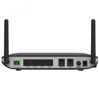Modem de routeur WiFi FTTH noir utilisé 4FE + 2POTS + USB avec EPON GPON Gepon 2 antennes Terminal sans fil ONU ONT
