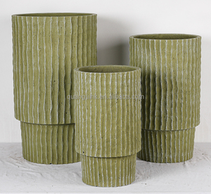 กระถางดอกไม้และกระถางปลูกต้นไม้สไตล์วินเทจแบบกำหนดเองสำหรับตกแต่งภายใน/ภายนอกอาคารในยุโรป ทำจากไฟเบอร์ซีเมนต์ GRC - Product Image 1