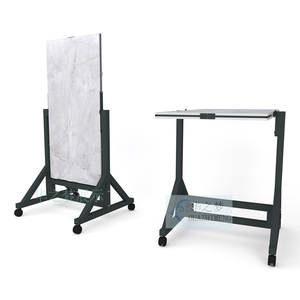 Support de sol en bois moderne de l'usine Foshan support d'échantillon de carreaux de céramique en marbre rotatif présentoirs en bois dur <span class=keywords><strong>ardoise</strong></span> présentoir en métal - Product Image 6