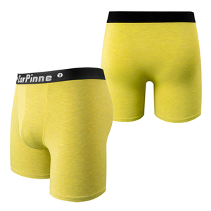 Offre Spéciale Caleçons pour Hommes Caleçons Fabricant Angle Plat Premium Solide Long Logo Personnalisé Sous-Vêtements pour Hommes en Fibre de Bambou - Product Image 1