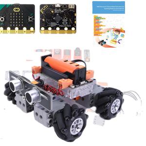 Kit de robot à châssis Mecanum 4WD pour Microbit/mPython, évitement d'obstacles, alimenté par batterie 18650, éducation intelligente STEM pour enfants - Product Image 1
