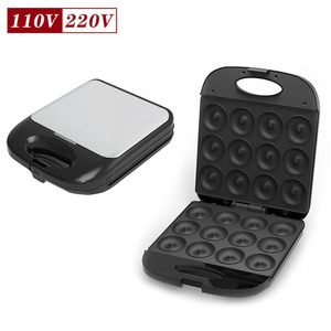 Machine à beignets 12 trous, chauffage double face, 110V 220V, électrique, pour usage domestique et professionnel - Product Image 1