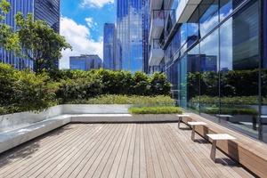 Para <span class=keywords><strong>Trex</strong></span> Outdoor Garden Flooring Composto De Madeira-Plástico com Co-Extrudado WPC Superfície Anti-Slip e Tratamento De Grão De Madeira - Product Image 5