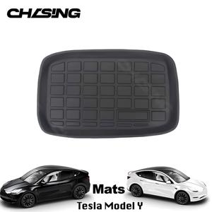 Bonne qualité tous temps pour Tesla modèle Y couverture de siège arrière tapis de <span class=keywords><strong>protection</strong></span> tapis de sol en <span class=keywords><strong>caoutchouc</strong></span> tapis de <span class=keywords><strong>coffre</strong></span> pour <span class=keywords><strong>voiture</strong></span> - Product Image 3
