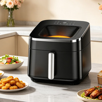 Friteuse à air chaud sans huile 10L 1800W, alternative à la friteuse traditionnelle avec commande manuelle pour la cuisson et la rôtissage