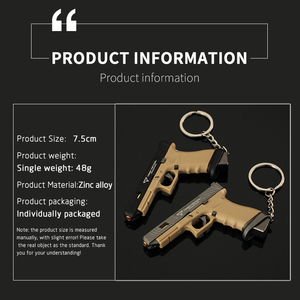 Súng Keychain TTI Keychain đạn Quà Tặng kim loại đồ chơi súng mô hình trang trí tinh tế thực tế Tạp Chí - Product Image 6