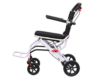 <span class=keywords><strong>Fauteuil</strong></span> roulant de voyage compact et pliable, chaise de transport portable avec roues robustes pour les personnes âgées et les utilisateurs handicapés - Product Image 2