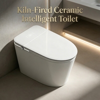 Toilette intelligente automatique haute performance avec protection anti-refoulement et protection haute/basse tension, fonction vocale en anglais pour l'hôtellerie
