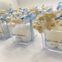 Petites Bougies Cadeaux pour Invités de Mariage, Faveurs Personnalisées en Forme de Cube Bulle, Présentoir de Cadeaux de Mariage