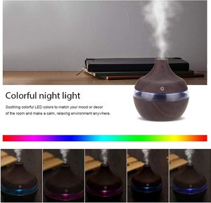 Mini Humidificador 2025 de 300 ml con Aspecto de Madera, Difusor de Aroma Ultrasónico USB, Iluminación LED, 4 Horas de Duración, 35dB, Lámpara Nocturna de Mesa Eléctrica - Product Image 4