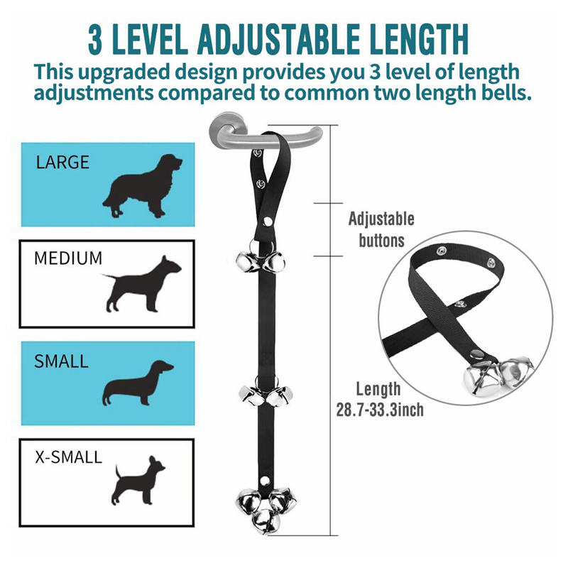 Yaobang Fashion Adjustable Dog Training Door Bell PTA1003 - Puppy Potty Training PP Webbing Strap