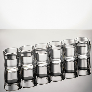 <span class=keywords><strong>2.2</strong></span> oz temizle ağır taban Tequila Espresso Talavera kare Shot cam votka viski Tequila için özel Logo ile - Product Image 6