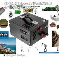 Compresseur d'air électrique intelligent portable à arrêt automatique haute pression 4500 PSI avec baromètre pour gonflage de pneus en extérieur