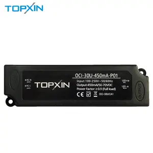 Topxin 30W 450mAローリップルドライバーIP20〜IP67