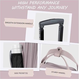 Maleta de equipaje de noche para debajo del asiento de moda para niñas o mujeres Maletín para computadora portátil <span class=keywords><strong>con</strong></span> <span class=keywords><strong>ruedas</strong></span> - Product Image 4