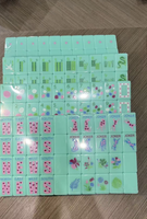 Expédition sous 7 jours – Ensemble de Mahjong Premium, Vert Menthe avec Cercles et Dragons Colorés, Complet avec les Tuiles du Vent NEWS
