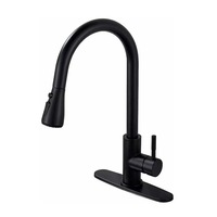 Robinet de cuisine monocommande extractible chaud/froid, finition brossée, à poser sur comptoir, style américain, pour laver les légumes