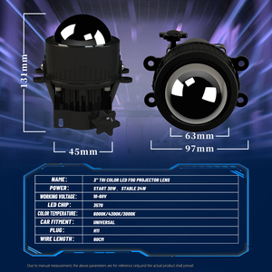 Đèn sương mù chiếu sáng đa năng GOODZOOM 3.0 inch, thấu kính Projector ba màu, đèn Bi LED, đèn sương mù ba màu 24V cho ô tô - Product Image 5