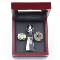 2002-2020 Tampa Bay Buccaneers TB cuadrado de la NFL anillo de campeonato 2 piezas más trofeo de