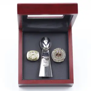 Vendita all'ingrosso buccaneers trofeo-2002-2020 Tampa Bay Buccaneers TB piazza NFL campionato anello 2 pz più trofeo set