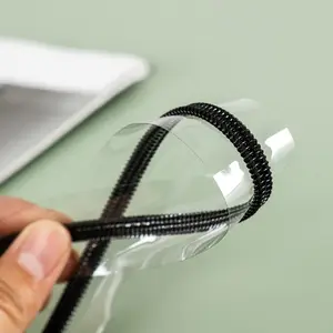 Wholesale Nylon Transparent PVC Zipper Wholesale Rainbow Teeth PVC Zippers For Cosmetic Bag