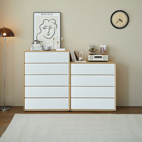 Commode moderne minimaliste pour salon et chambre à coucher en bois naturel pour le rangement et l'organisation de la pièce