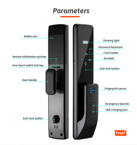 Maison intelligente Serrure à empreinte digitale WiFi Tuya App avec mot de passe numérique Carte-clé Entrée sans clé Appartement Hôtel Serrure intelligente Porte - Product Image 6
