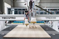 Routeur CNC pour le bois certifié CE ISO avec ATC et banc de perçage, tête de perçage 5+4 pour le traitement des portes d'armoires de cuisine