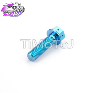 Tmj Titanium Legering Schroeven Tc4 Motorfiets Pomp Modificatie M8 Flens Zeskant Schroeven met Gaten - Product Image 3