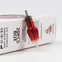 MAXTATO 20 pièces Aiguilles de tatouage jetables RL/RS 0,3 MM Cartouches pour stylo de maquillage permanent Machine à tatouer Aiguilles de tatouage