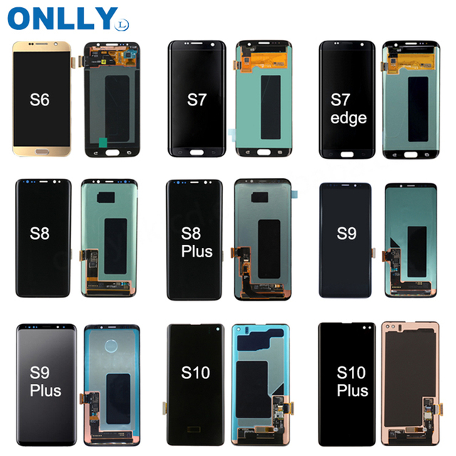 Super AMOLED Screen for Samsung S8 S9 S10 S10e S10 Plus S20 S20 Plus S20 Ultra S21 S21 Plus LCD Touch Screen Display Replacement