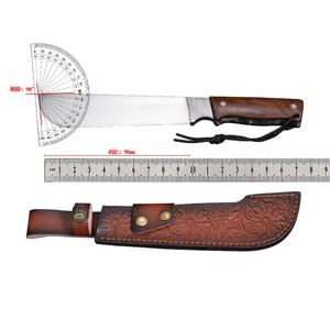 Couteau de camping multifonctionnel personnalisé en acier inoxydable HK, manche en bois, forgé, support OEM, épaisseur 6 mm, 15 cm - Product Image 2