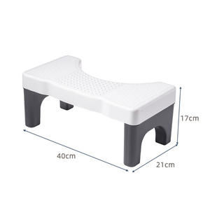 Taburete de inodoro de PP antideslizante al por mayor, taburete de plástico moderno plegable para caca de baño, taburete colorido con alfombrilla antideslizante - Product Image 5