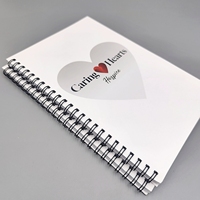 Cuaderno Espiral Personalizado, Bloc de Notas para Oficina y Escuela, Papel de Impresión Blanco Resistente con Diseño de Corazón, Juego de Sobres, Cuaderno Espiral A5
