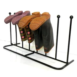 Jh-Mech Boot Organizer Oem Eenvoudige Assemblage Elegante Sterke En Stevige Kwaliteit Roestvrij Staal Wellie Boot Rack