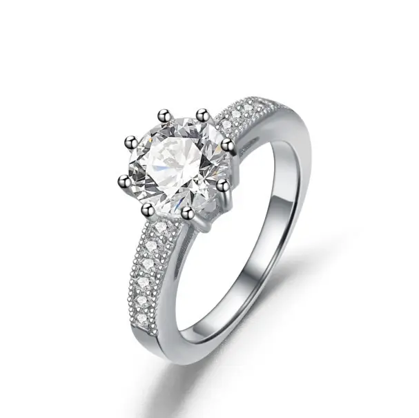 Same Style of Jenner Personalized Rhodium Plating 8A Cubic Zirconia Ladies 925 Sterling Silver Open Zircon Rings
