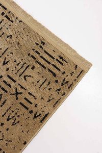 Mira Gold Geometric Diamond <b>Chenille</b> Area <b>Rug</b> Wholesale 7mm Washable Non Slip Eco Friendly PET Friendly Polyester Home Floor - Product Image 3