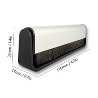 Disques de téléphone en Fiber de carbone, 10mm, nettoyeur, enregistrement en vinyle, tourne-disque doux, gourmette antistatique, brosse de nettoyage de phonographe