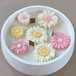 Set da 7 o 6 Pezzi, Stampi in Silicone a Forma di Margherita, Girasole, Fiore Eterno, per Cera Fusa, Utilizzabili per Realizzare Torte, Candele, Resina, Gesso - Product Image 3