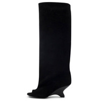 Nouvelles bottes hautes à talon compensé et bout ouvert pour femmes, chaussures de mode personnalisables avec logo du fabricant