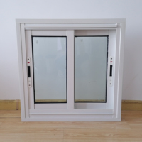 Fenêtre coulissante en aluminium de couleur champagne, Double glace, insonorisé, 1 pc, fenêtre en verre isolé insonorisée pour la maison