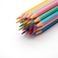 Crayons de couleur personnalisés non solubles, sans danger, pour enfants, ensemble de peinture Macarons 12/24 couleurs, impression