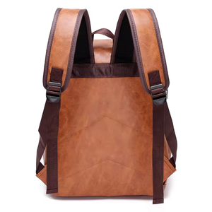 Super Septembre : <span class=keywords><strong>Sac</strong></span> à Dos pour Ordinateur Portable en <span class=keywords><strong>Cuir</strong></span> PU Imperméable avec Port de Chargement USB, Grande Capacité, Haute Qualité, pour Hommes et Femmes - Product Image 4