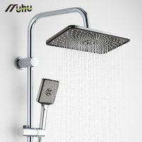 Ensemble de douche économique en acier inoxydable avec mitigeur thermostatique, jet pluie et cascade, pour achat en gros auprès du fabricant